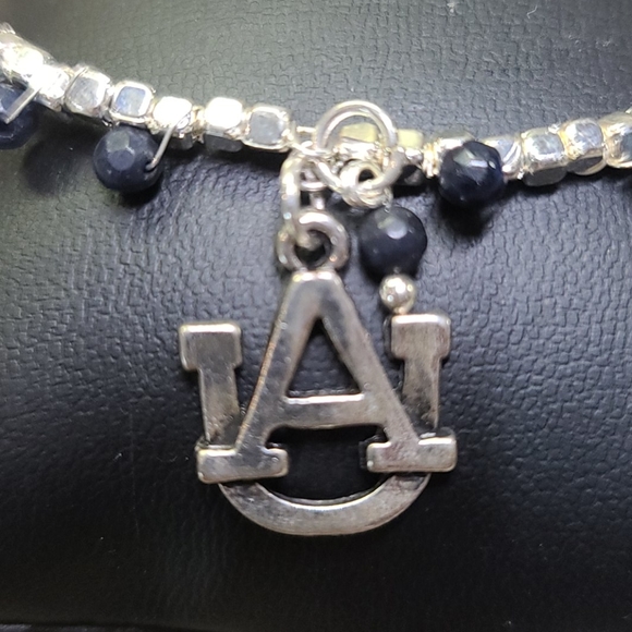 AUBURN FANS Bracelet Silver/Blue. ADJUSTABLE - Picture 2 of 7
